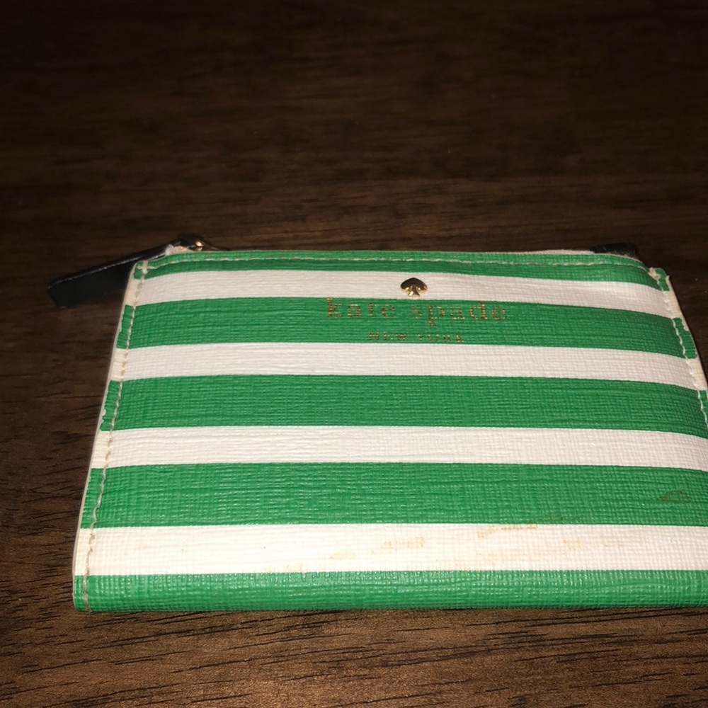 Kate Spade green/white wallet